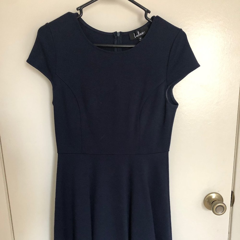Lulu's Navy Blue Skater Dress